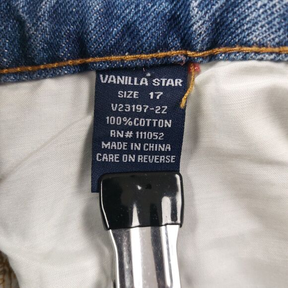 Vanilla Star 90s Boyfriend Jeans Women’s Size 17 High Rise Distressed Ripped Y2K - Picture 9 of 12